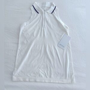 Athleta White Collared Golf/Tennis Shirt